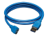 Eaton Tripp Lite Series USB 3.0 SuperSpeed Device Cable (A to Micro-B M/M), Blue, 3 ft. (0.91 m) - Framsidan
