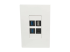 Eaton Tripp Lite Series Single-Gang 4-Port Wall Plate Keystone Cat5/6 USB HDMI Dport RCA - Framsidan