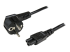 StarTech.com 2 m nätsladd för bärbara datorer, EU Schuko till C5, 2,5 A 250 V, 18AWG, AC-ersättningssladd för Notebook/bärbara datorer, strömförsörjningskabel, laddarkabel för bärbara datorer, Clover Leaf-/Mickey Mouse-strömsladd - Höger vinkel