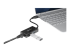 StarTech.com USB 3.0 till Gigabit-nätverksadapter med inbyggd USB-hubb med 2 portar - Vänster vinkel