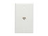 Eaton Tripp Lite Series Cat6a Straight-Through Modular In-Line Snap-In Coupler w/90-Degree Down-Angled Port, White (RJ45 F/F) - Framsidan