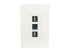 Eaton Tripp Lite Series Single-Gang 3-Port Wall Plate Keystone Cat5/6 USB HDMI Dport RCA - Framsidan