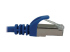 Eaton Tripp Lite Series Cat6a 10G Snagless Shielded Slim STP Ethernet Cable (RJ45 M/M), PoE, Blue, 1 ft. (0.3 m) - Närbild