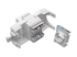 Eaton Tripp Lite Series Cat6/Cat5e Toolless Keystone Jack RJ45 Shuttered, Dust Cap PoE/PoE+ Compliant, White, TAA - Insida